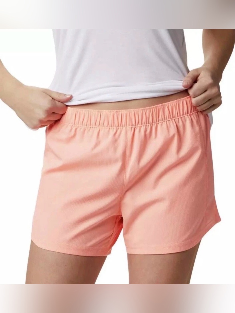 Columbia PFG Tamiami 4" Women Coral Shorts Sz L - Picture 6 of 7